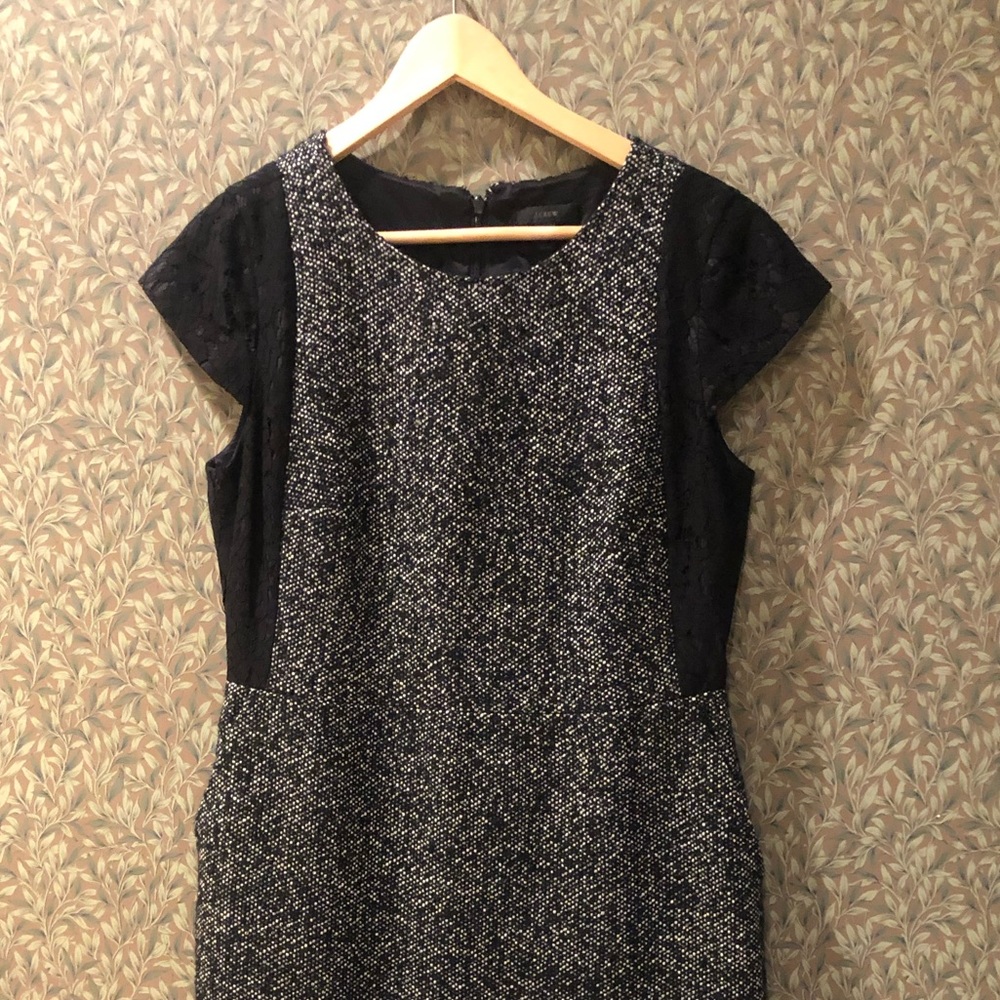 JCrew Dress—tweed and lace